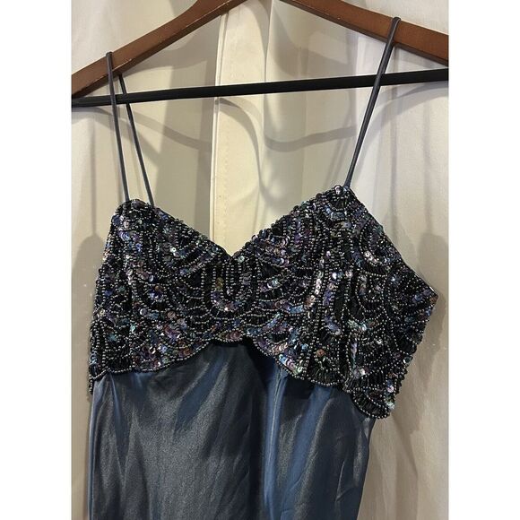 De Laru Ladies Sparkle‎ Beaded Green Dress Size 11/12 - Picture 3 of 7